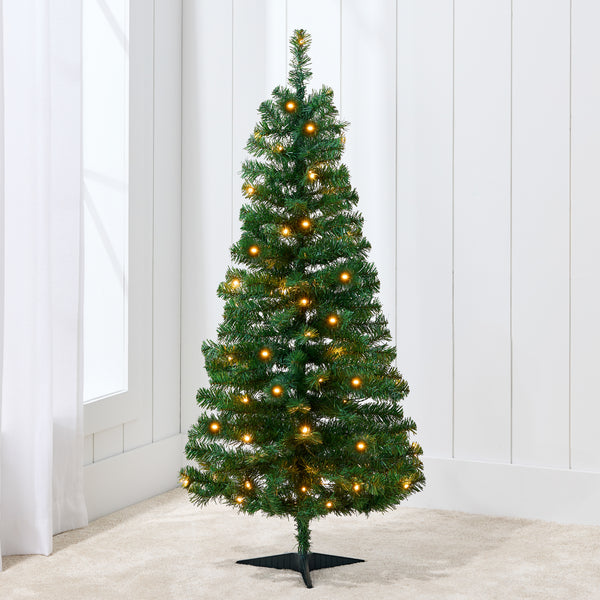 best choice Prelit Colorful Mini Spruce Christmas Tree w/ LED Lights - 4ft