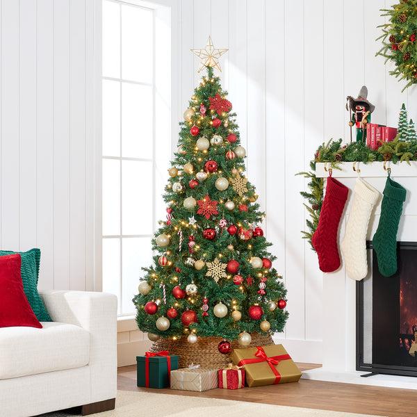 Best Choice Premium Artificial Pre-Lit Pine Christmas Tree W/ 1 000 Tips 250 Lights