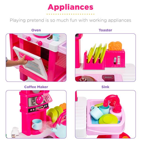 Best Choice Pretend Play Kitchen Toy Set For Kids With Water Vapor Teapot