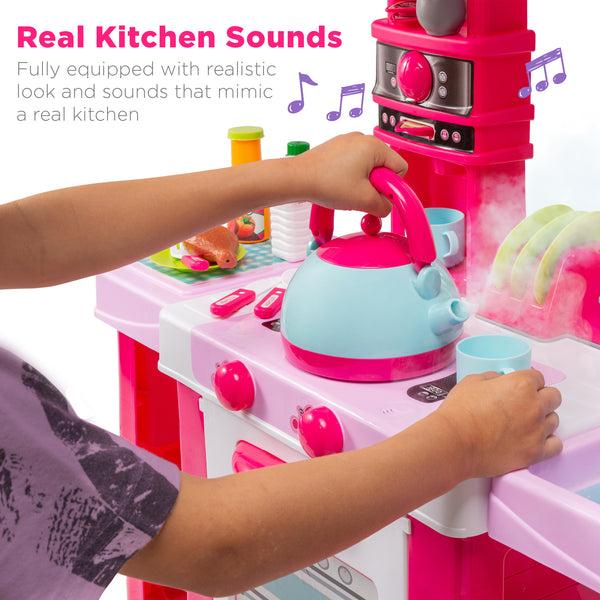 Best Choice Pretend Play Kitchen Toy Set For Kids With Water Vapor Teapot