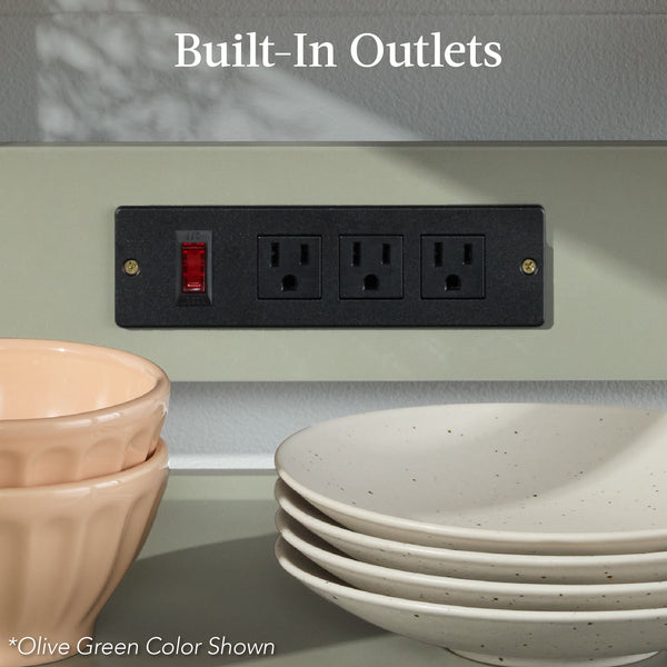 Best Choice Rolling Kitchen Island Cart Cabinet W/Drawer Sliding Tray Outlet