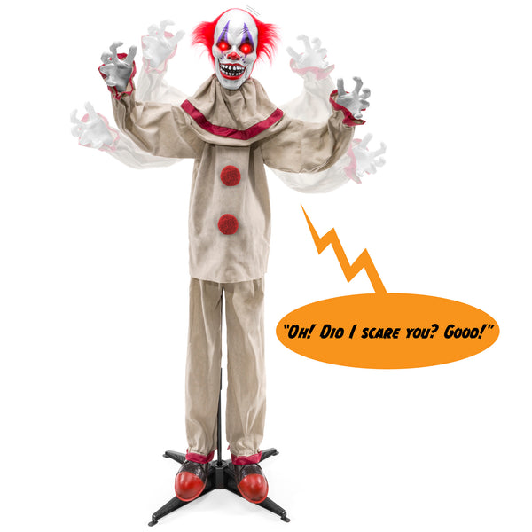 best choice Scary Harry the Motion Activated Animatronic Killer Clown Halloween Prop