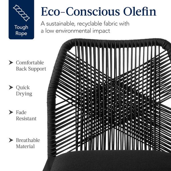 Best Choice Set Of 2 Indoor/Outdoor Aluminum Side Dining Chairs W/ All-Weather Rope