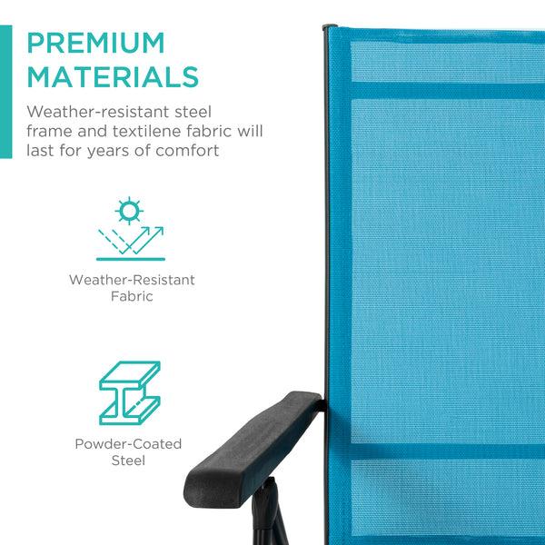 Best Choice Set Of 2 Outdoor Patio Chaise Recliner Lounge Chairs W/ Rust-Resistant Frame