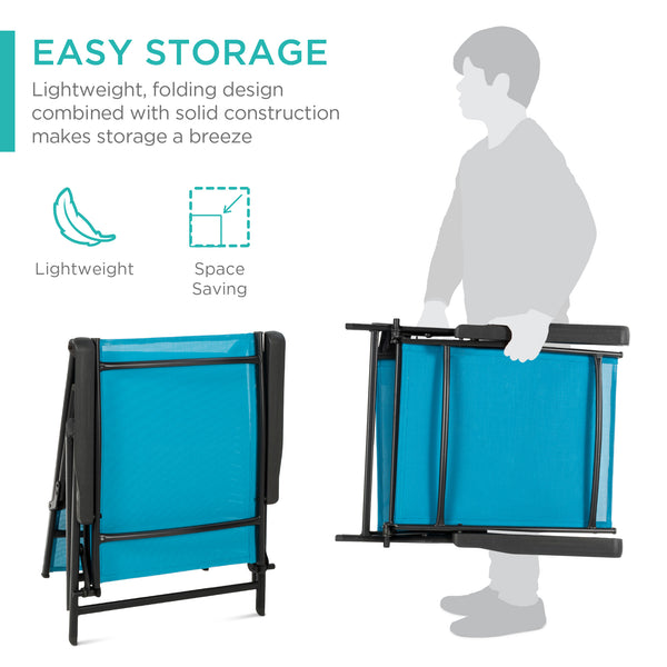 Best Choice Set Of 2 Outdoor Patio Chaise Recliner Lounge Chairs W/ Rust-Resistant Frame