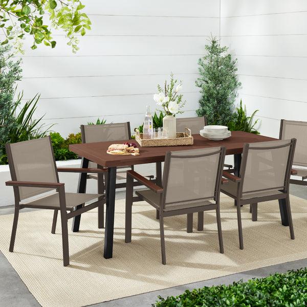Best Choice Set Of 2 Stackable Textilene Chairs W/ Armrests Dining Accent Furniture