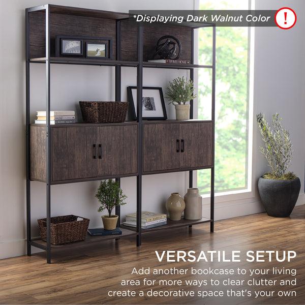 Best Choice Storage Bookshelf For Living Room Walkway W/ Cabinet Elevated Design