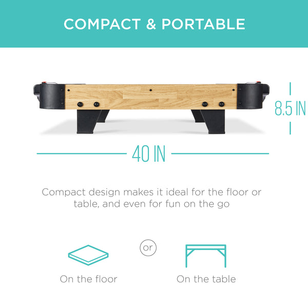 Best Choice Tabletop Air Hockey Arcade Game Table W/ 2 Pucks 2 Strikers - 40in