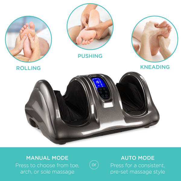 Best Choice Therapeutic Foot Massager W/ High Intensity Rollers Remote 3 Modes