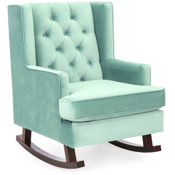 best choice Tufted Upholstered Wingback Rocking Chair