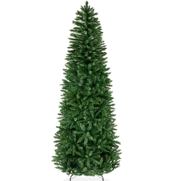 best choice Unlit Spruce Pencil Christmas Tree w/ Folding Metal Base