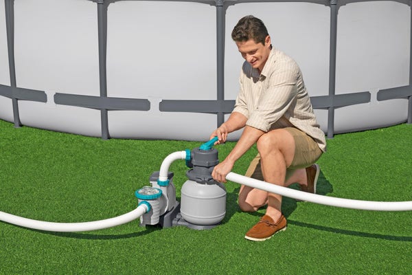Bestway Bestway 1 600 Gal. Above Ground Pool Sand Filter Pump