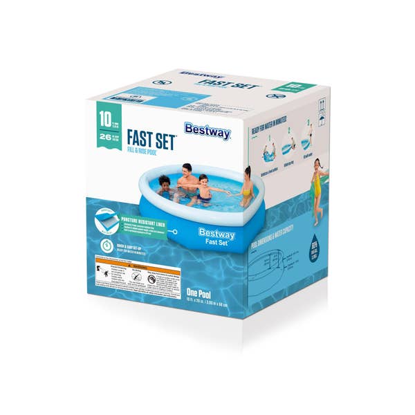 Bestway Bestway Fast Set 10’ X 26” Round Inflatable Pool