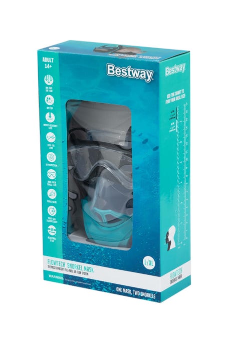 Bestway Bestway Flowtech Full-Face Snorkel Mask L/XL Teal