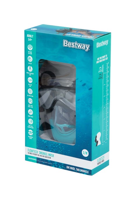 Bestway Bestway Flowtech Multicolor Full-Face Snorkel Mask S/M