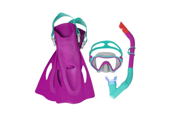 bestway Bestway® Crusader™ Youth Snorkel Set with Fins Pink Ages 7+ bestway Bestway® Crusader™ Youth Snorkel Set with Fins Pink Ages 7+