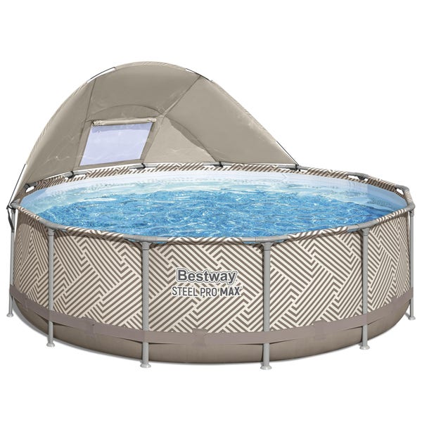 bestway Bestway Steel Pro MAX 13' x 42" Round Above Ground Pool Set with Canopy