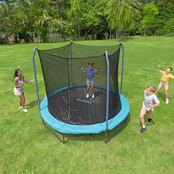 Bestway Bestway Xtreme Air 10 Ft Outdoor Trampoline For Kids & Adults No-Gap Enclosure Foam-Padded Poles