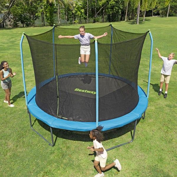 Bestway Bestway Xtreme Air 12 Ft Outdoor Trampoline For Kids & Adults No-Gap Enclosure Foam-Padded Poles