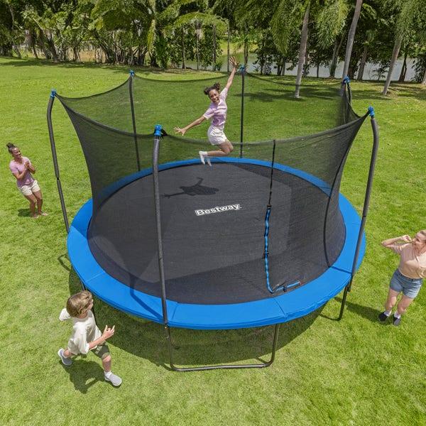 Bestway Bestway Xtreme Air 15 Ft Outdoor Trampoline For Kids & Adults No-Gap Enclosure Foam-Padded Poles