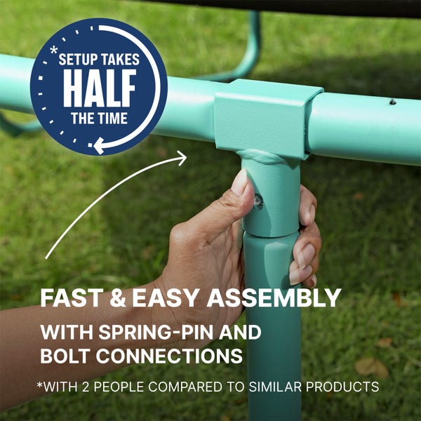 Bestway Bestway Xtreme Air 8FT Outdoor Trampoline No-Gap Enclosure Anti-Rust Steel Fast Setup