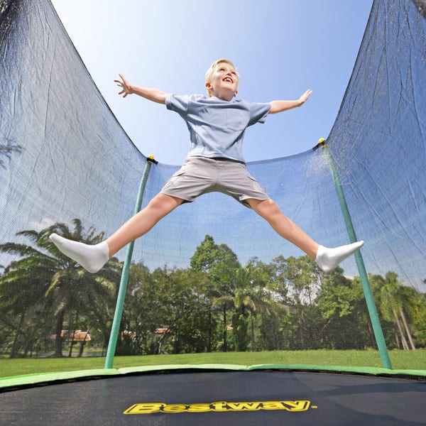 Bestway Bestway Xtreme Air 8FT Outdoor Trampoline No-Gap Enclosure Anti-Rust Steel Fast Setup