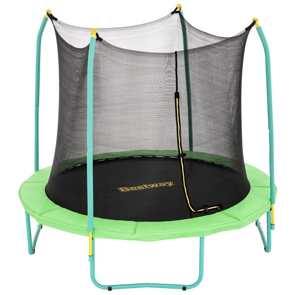 bestway Bestway Xtreme Air 8FT Outdoor Trampoline No-Gap Enclosure Anti-Rust Steel Fast Setup