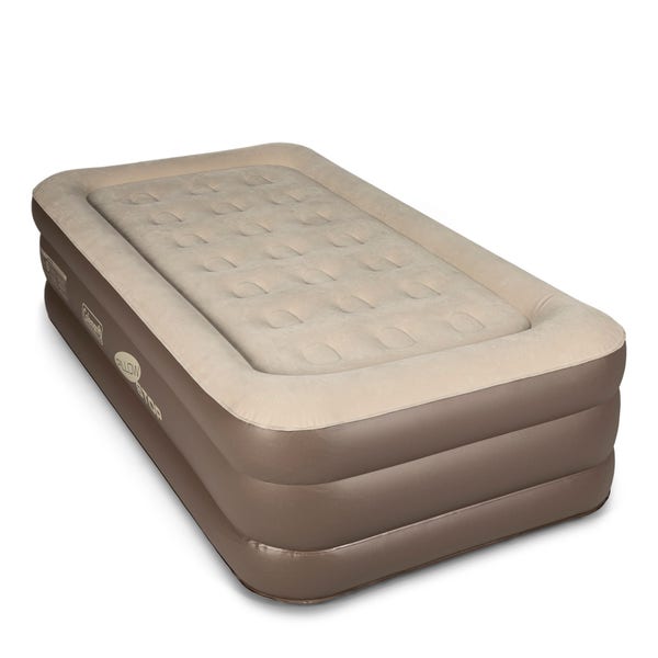 bestway Coleman SupportRest 18" Twin Double-High Air Mattress with 120V Rechargeable Pump
