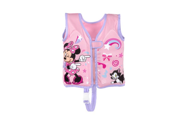 bestway Disney Junior Minnie Mouse Pink Fabric Child Swim Vest Medium to Large