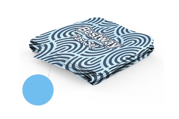 bestway Fast Set 13' x 33" Round Above Ground Pool Liner Replacement Geometric Pattern