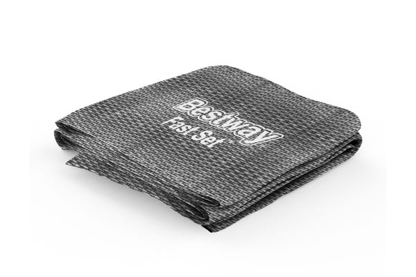 bestway Fast Set 15' x 42" Inflatable Round Pool Liner Replacement Gray Rattan