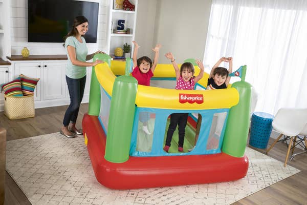 Bestway Fisher Price 69'' X 68'' X 53'' Bouncesational Indoor Bouncer With Built-in Pump