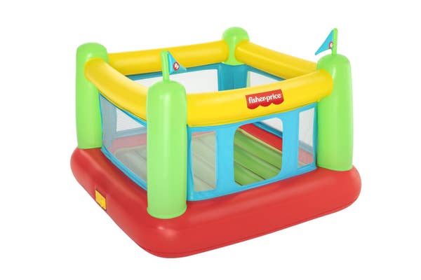 bestway Fisher Price 69'' x 68'' x 53'' Bouncesational Indoor Bouncer with Built-in Pump