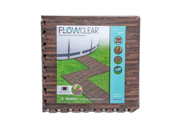 Bestway Flowclear 20 In. X 20 In. Square Decorative Pool Floor Protector For Above Ground Pools