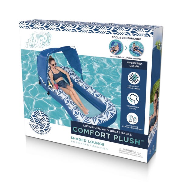 Bestway H2OGO Comfort Plush Shaded Pool Lounge Float