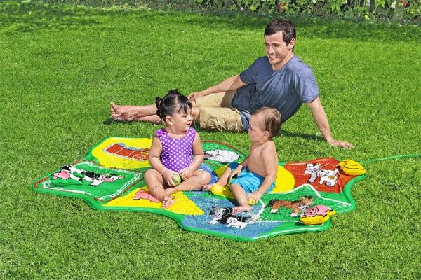 Bestway H2OGO Lil' Barnyard Babies Toddler Multicolor Sprinkler Splash Pad 65 In. X 44 In