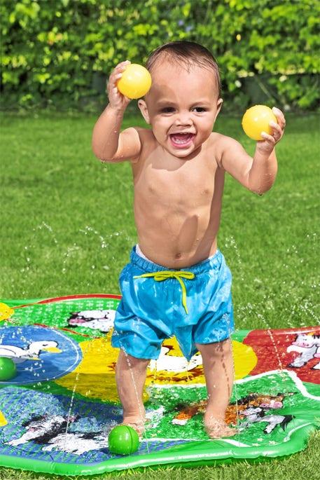 Bestway H2OGO Lil' Barnyard Babies Toddler Multicolor Sprinkler Splash Pad 65 In. X 44 In