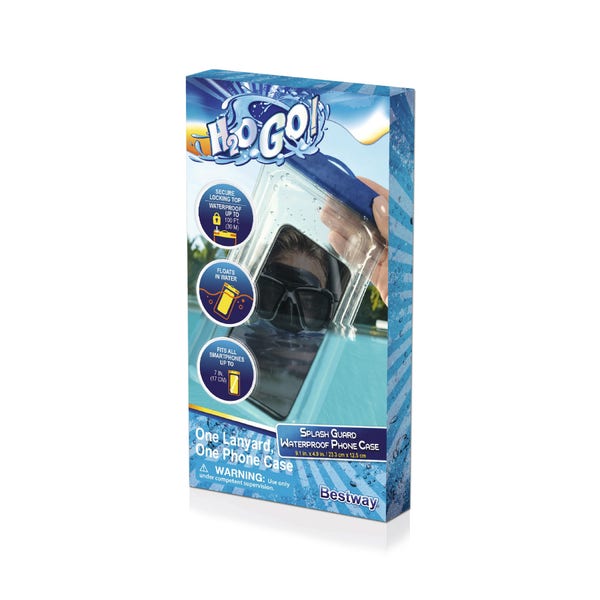 Bestway H2OGO Splash Guard Waterproof Smart Phone Case Most IPhone/ Samsung/ Android Phones Up To 7” Long