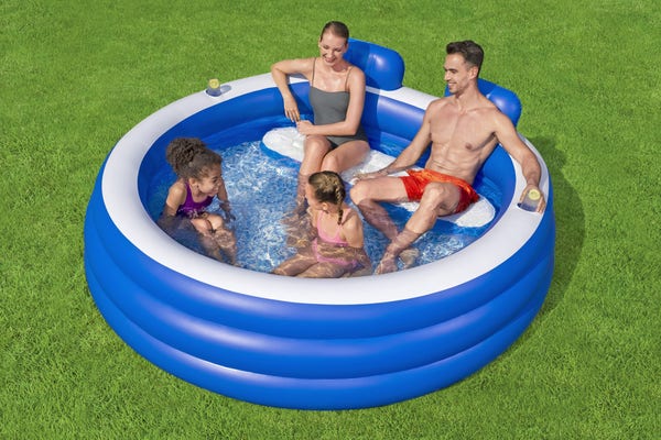 Bestway H2OGO Splash Paradise 7'7" X 7'2" X 31" Inflatable Family Pool
