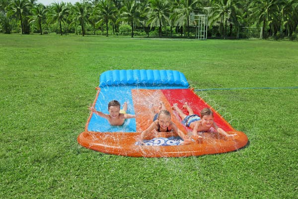 Bestway H2OGO Triple Water Slide With Tsunami Splash Ramp 16'