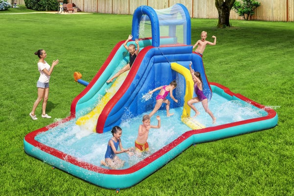 Bestway H2OGO Waterfall Waves Kids Inflatable Water Park 18’8”