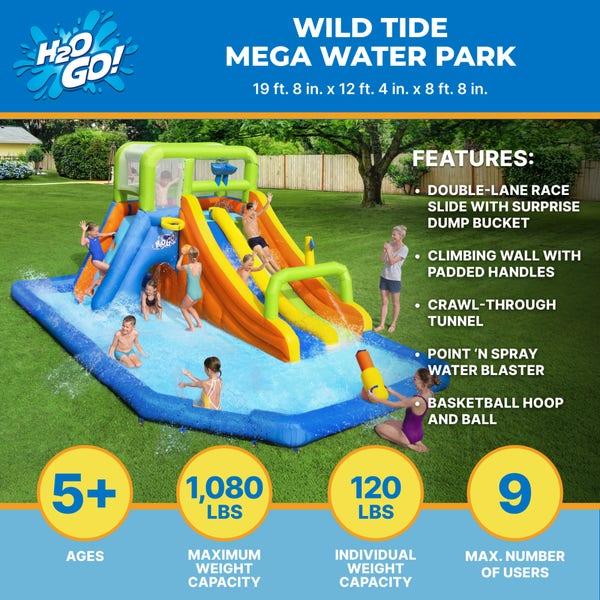 Bestway H2OGO Wild Tide Kids Inflatable Water Park 19’ 8”