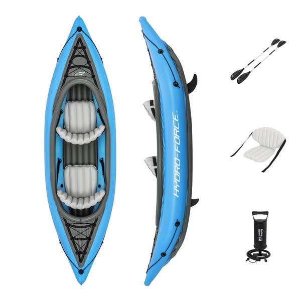 bestway Hydro-Force Cove Champion Inflatable Two-Person Kayak Set 10’ 10”