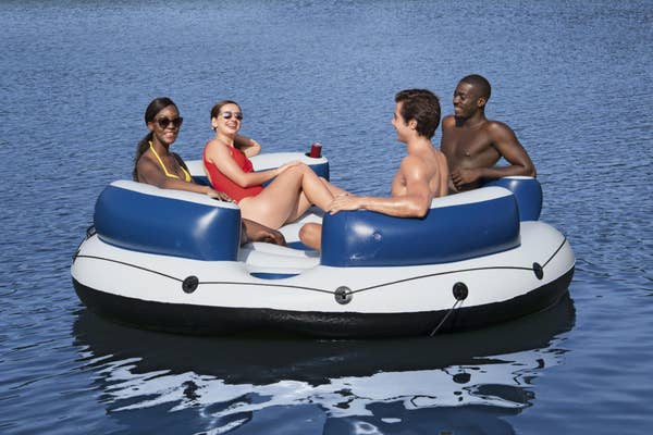 Bestway Hydro-Force Lazy Dayz 4-Person Inflatable Party Island 7’10”