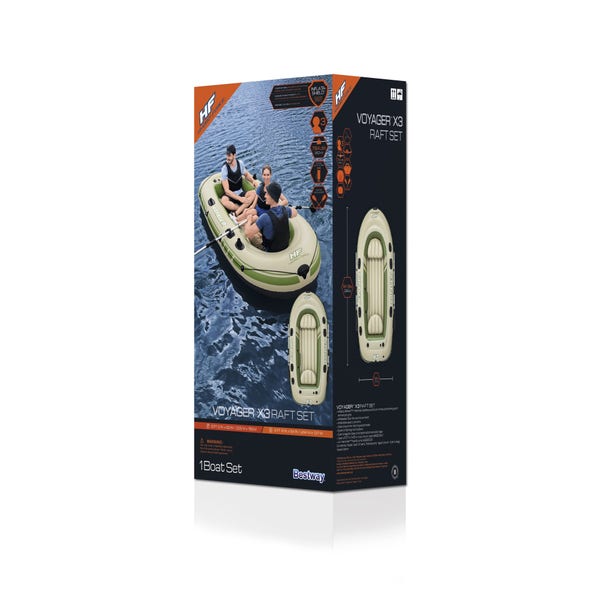 Bestway Hydro-Force Voyager X3 Inflatable Raft Set 9'8"