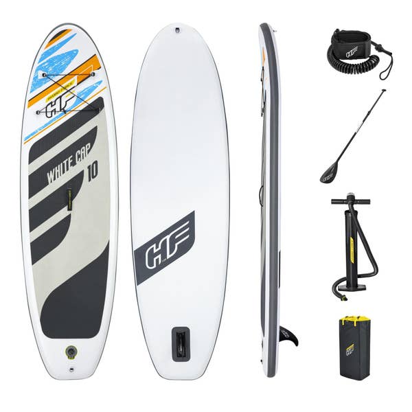 bestway Hydro-Force White Cap Inflatable Stand-Up Paddle Board Set 10 ft