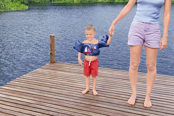 Bestway Puddle Jumper Deluxe Fabric Kids Swim Vest With Armbands