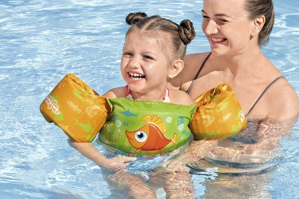 Bestway Puddle Jumper Fabric Kids Deluxe Swim Vest With Armbands