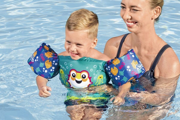 Bestway Puddle Jumper Fabric Kids Deluxe Swim Vest With Armbands