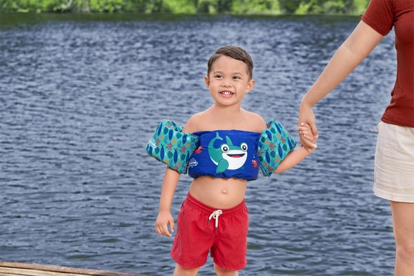 Bestway Puddle Jumper Fabric Kids Deluxe Swim Vest With Armbands